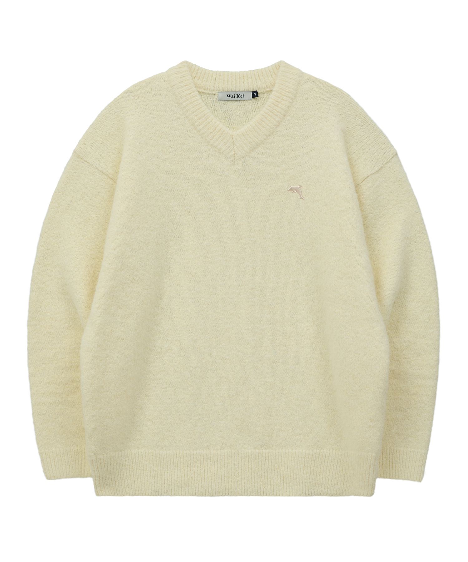 さらに100円引き◆WAI KEI◆Dolphin Hairy V Neck Knit MUSINSA公式 | WAI KEI Dolphin Hairy V-Neck Knit Ivory