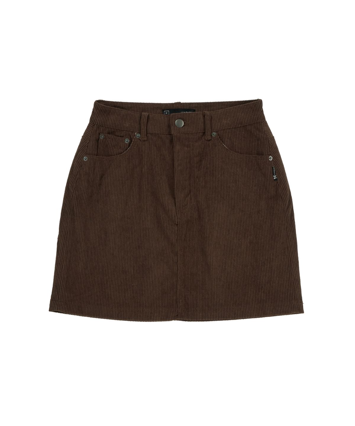 레더리(LEATHERY) 코듀로이 미니 스커트 [BROWN]