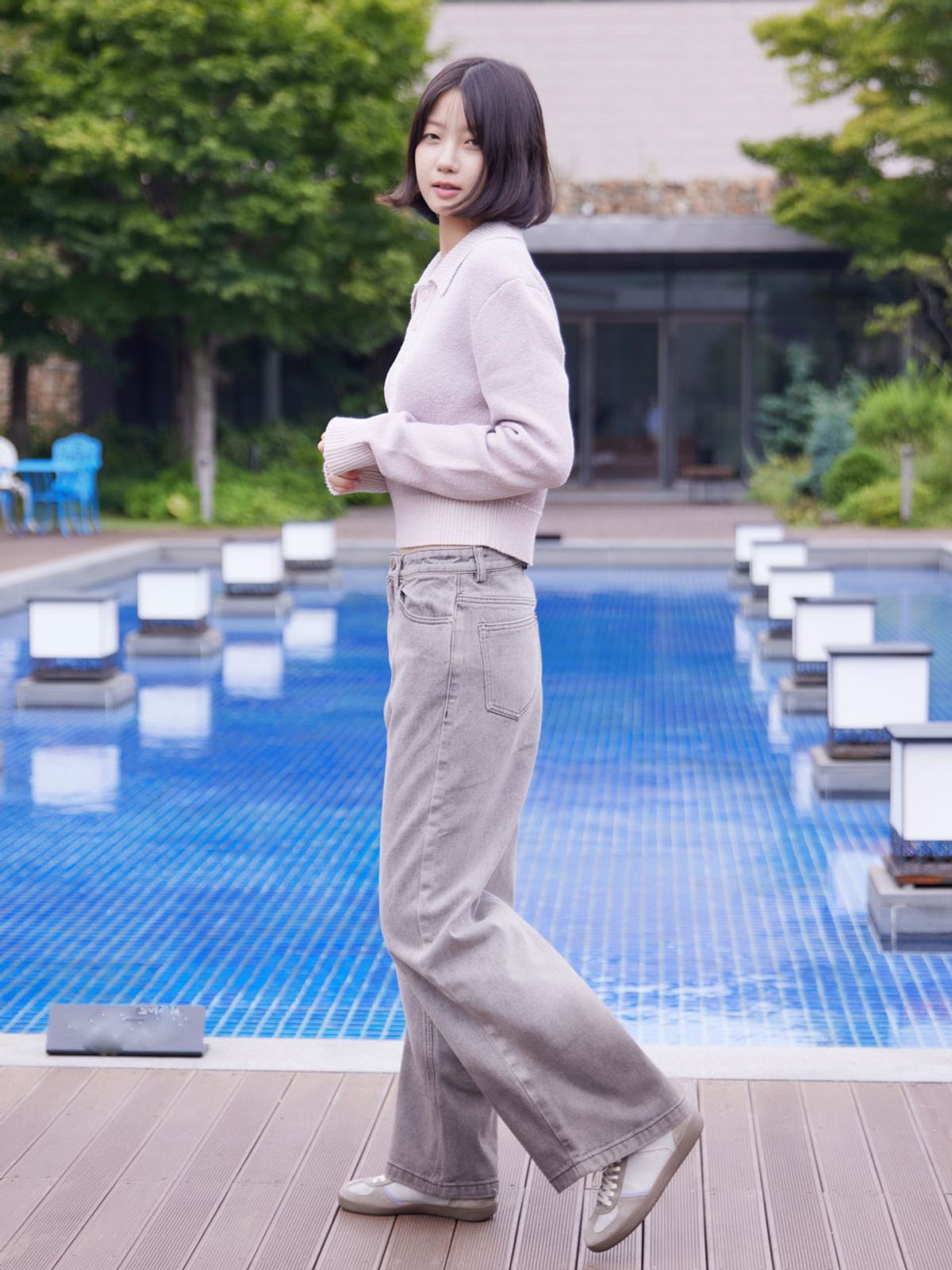 아이홀릭 캐시미어(AYIHOLIC CASHMERE) 딥다잉 빈티지 와이드 데님