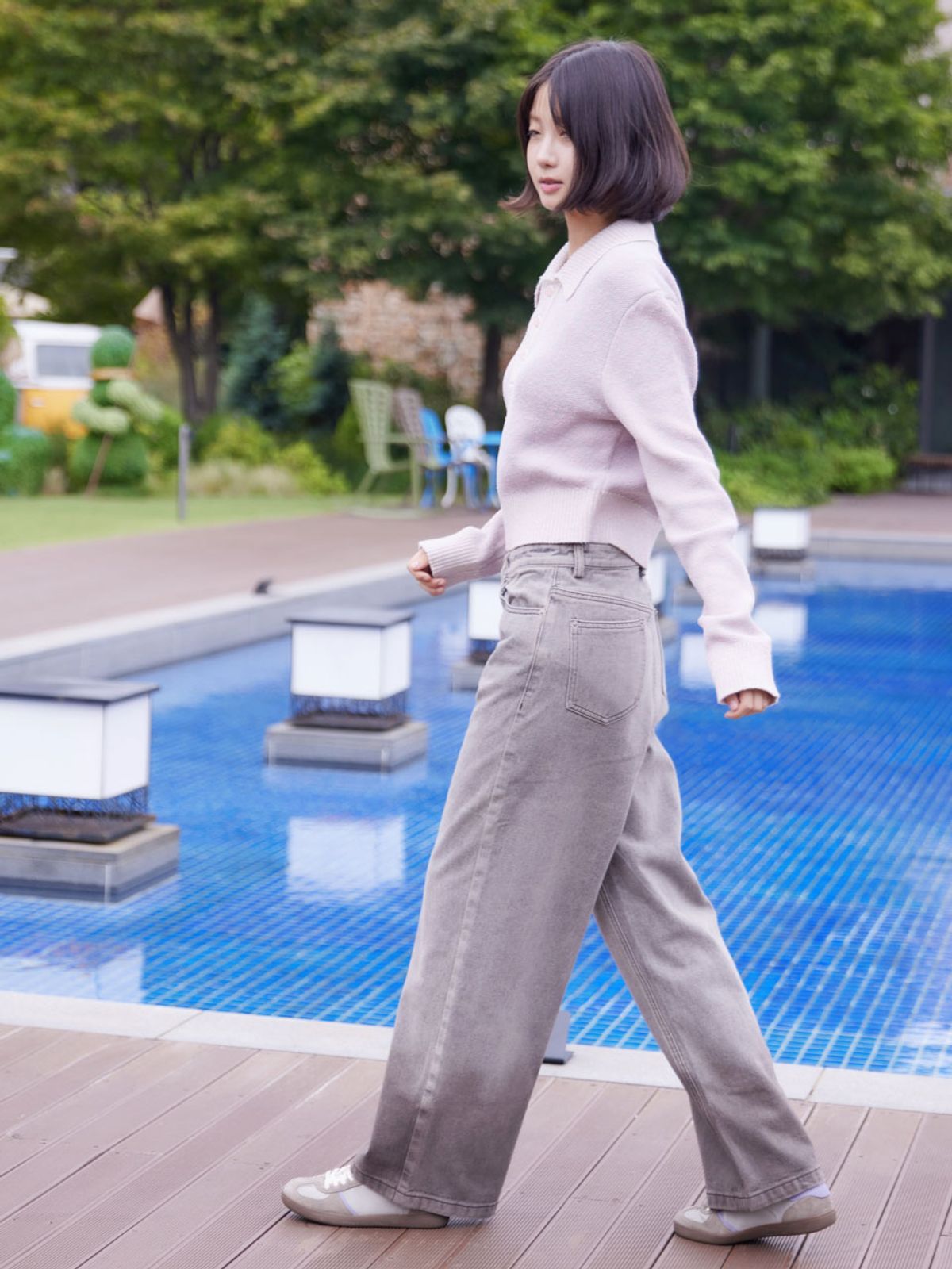 아이홀릭 캐시미어(AYIHOLIC CASHMERE) 딥다잉 빈티지 와이드 데님