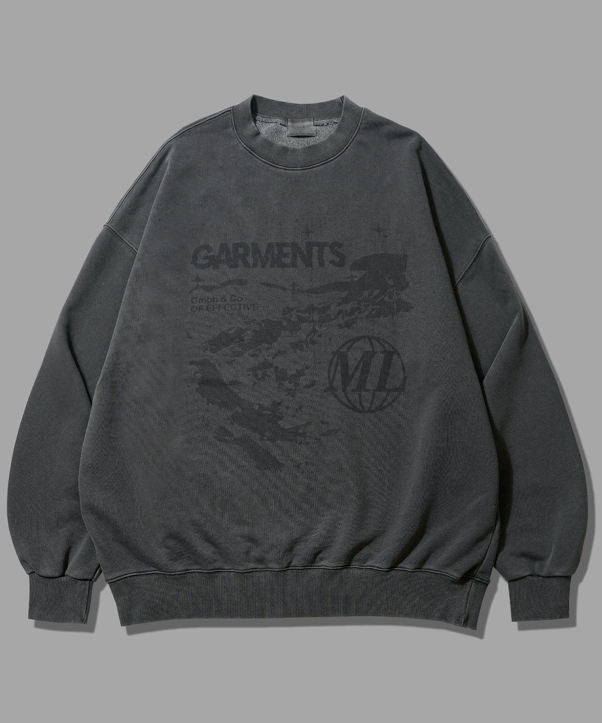 더마일(THEMILE) 피그먼트 가먼츠 시티즌 스웨트 맨투맨 PIGMENT D.GREY