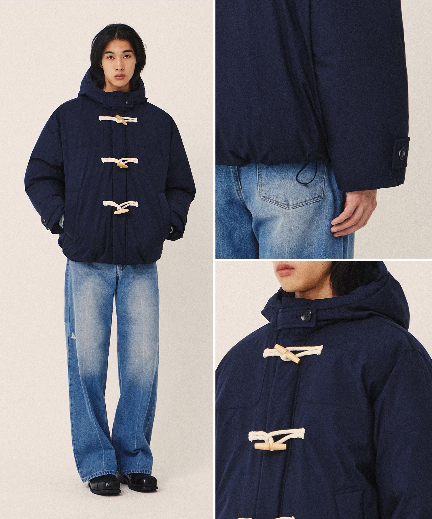 MUSINSA公式 | KIIMUIR オーバーサイズ2WAYダッフルフードショート