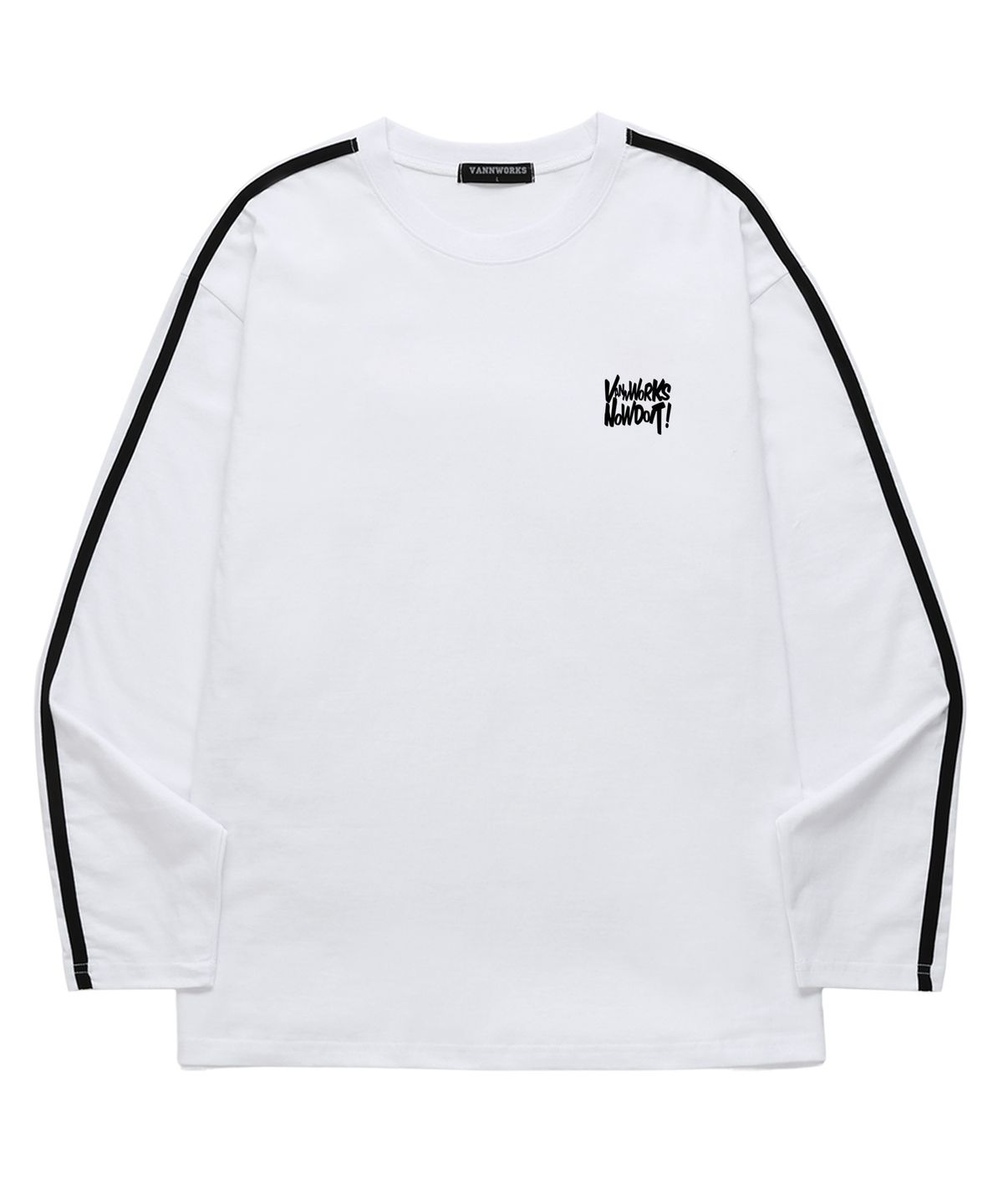 밴웍스(VANNWORKS) 소매 테잎 NOW DOIT 롱슬리브 (VLS0105) 화이트