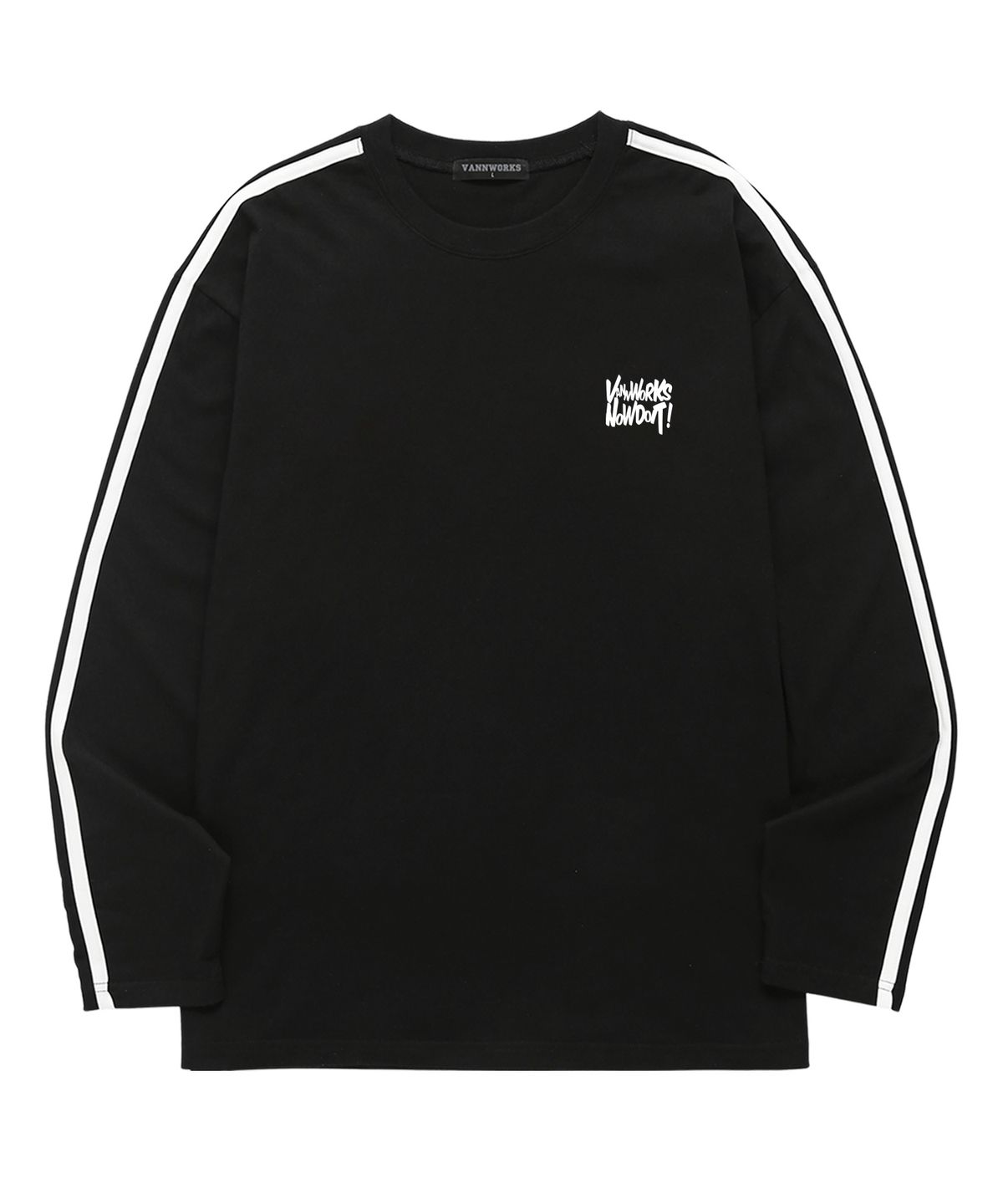 밴웍스(VANNWORKS) 소매 테잎 NOW DOIT 롱슬리브 (VLS0105) 블랙