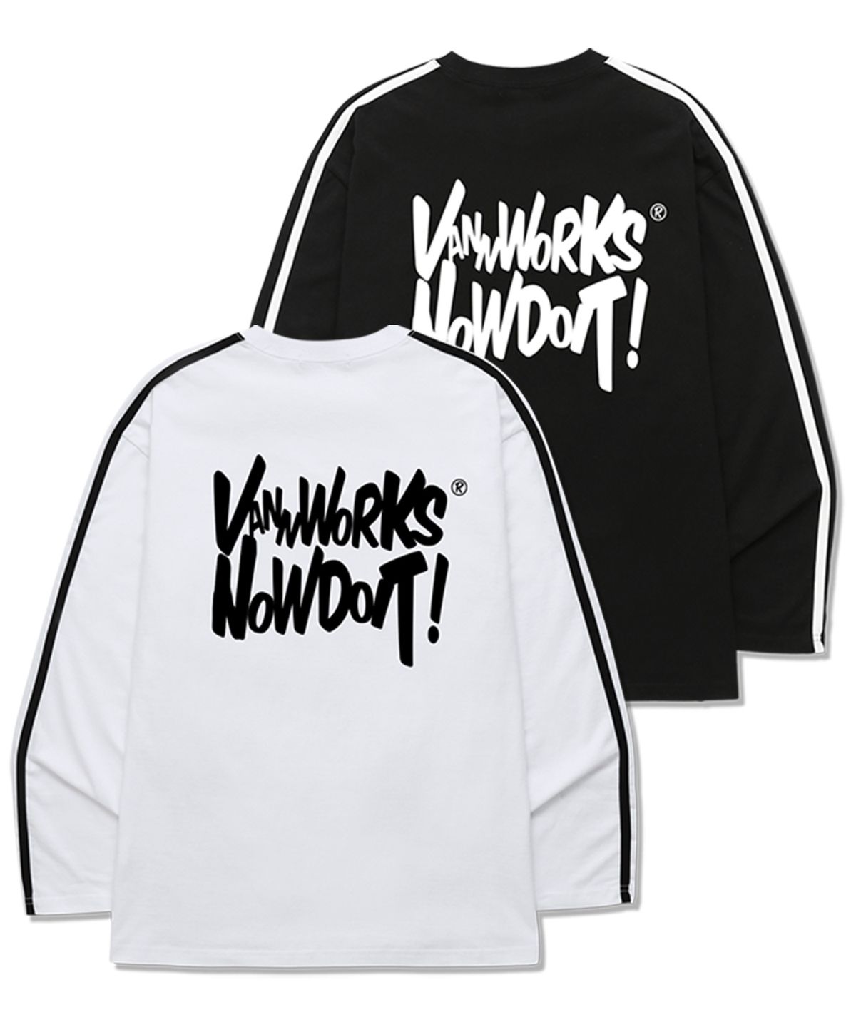 밴웍스(VANNWORKS) 소매 테잎 NOW DOIT 롱슬리브 (VLS0105) 블랙