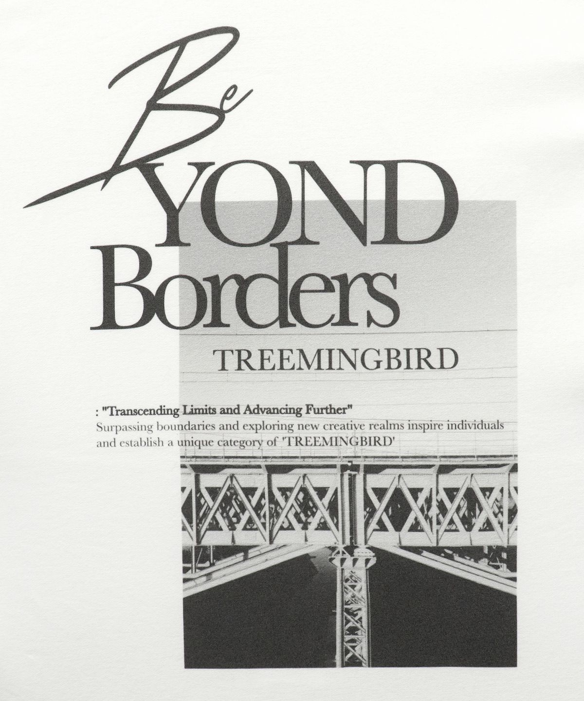 트리밍버드(TREEMINGBIRD) Incision Lettering Over-fit Long Sleeves [ White ]