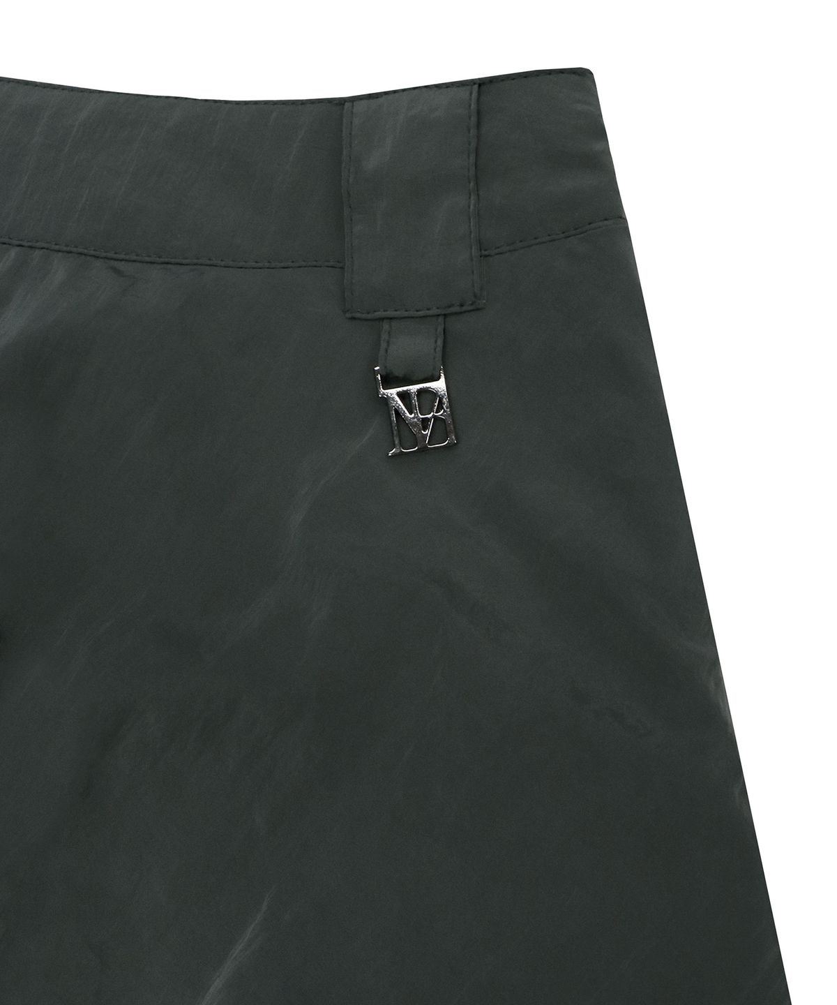 트리밍버드(TREEMINGBIRD) Nylon Cargo Shirring Set-up Skirt [ Khaki ]