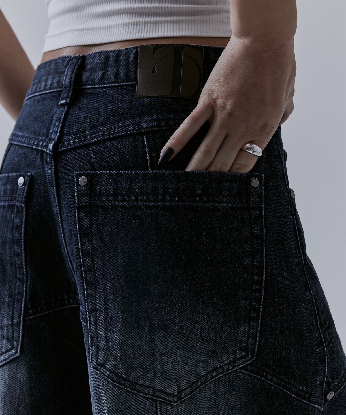 트리밍버드(TREEMINGBIRD) Damaged Over Wide Denim Pants [ Blue ]