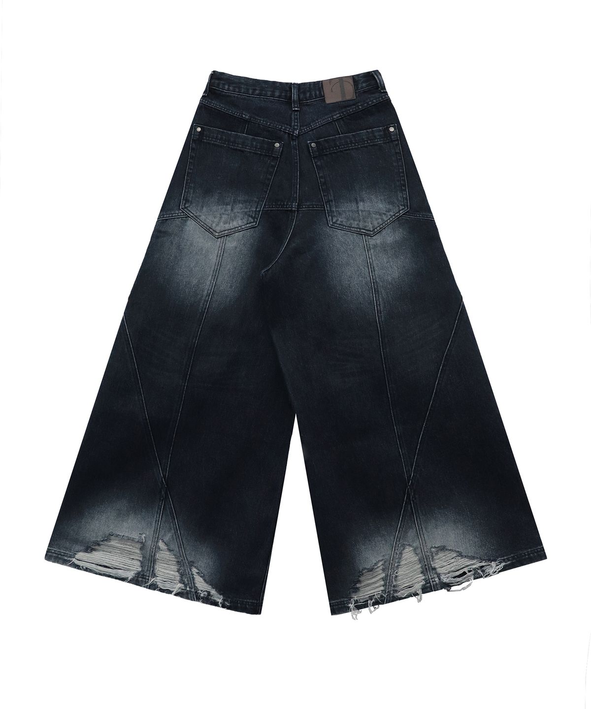 트리밍버드(TREEMINGBIRD) Damaged Over Wide Denim Pants [ Blue ]