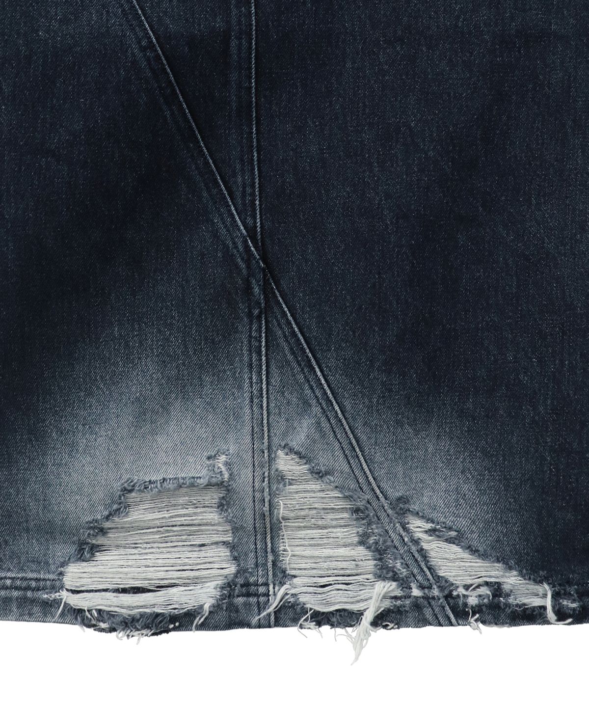 트리밍버드(TREEMINGBIRD) Damaged Over Wide Denim Pants [ Blue ]