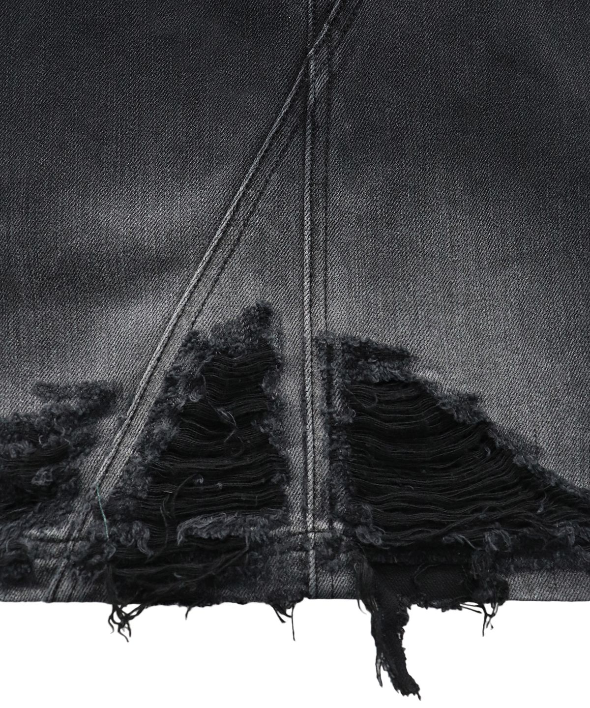 트리밍버드(TREEMINGBIRD) Damaged Over Wide Denim Pants [ Black ]