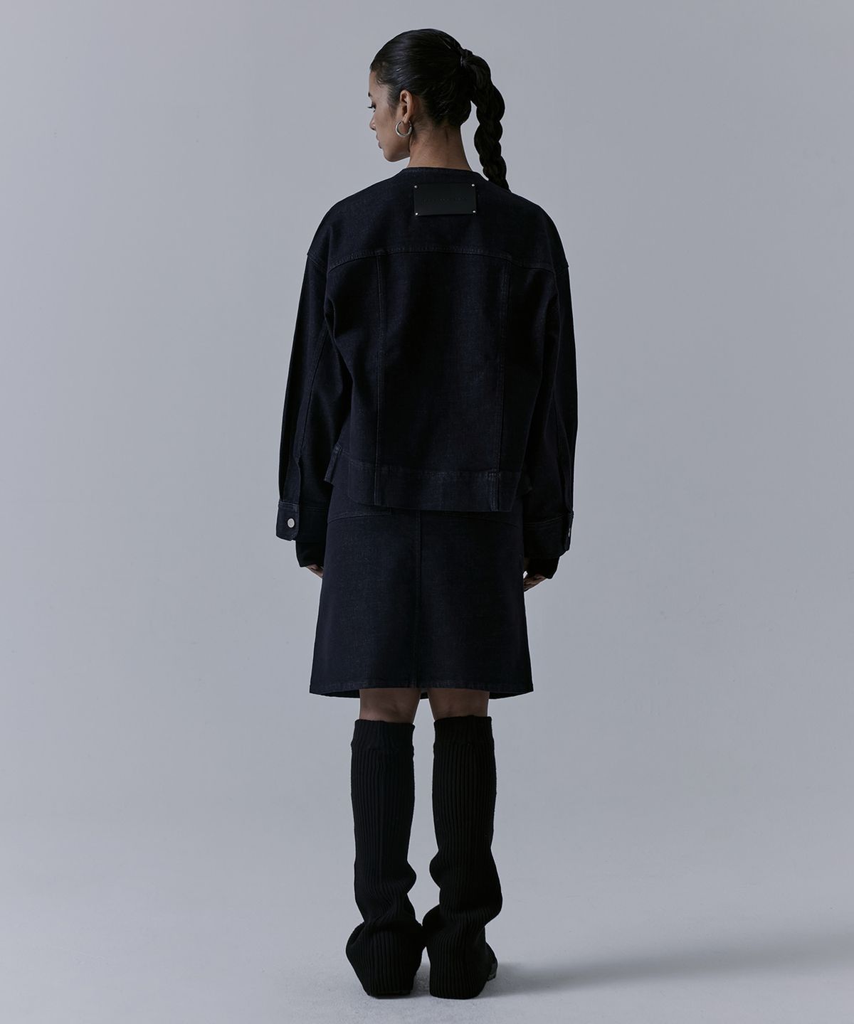 트리밍버드(TREEMINGBIRD) One Button Denim Set-up Jacket [ Indigo ]