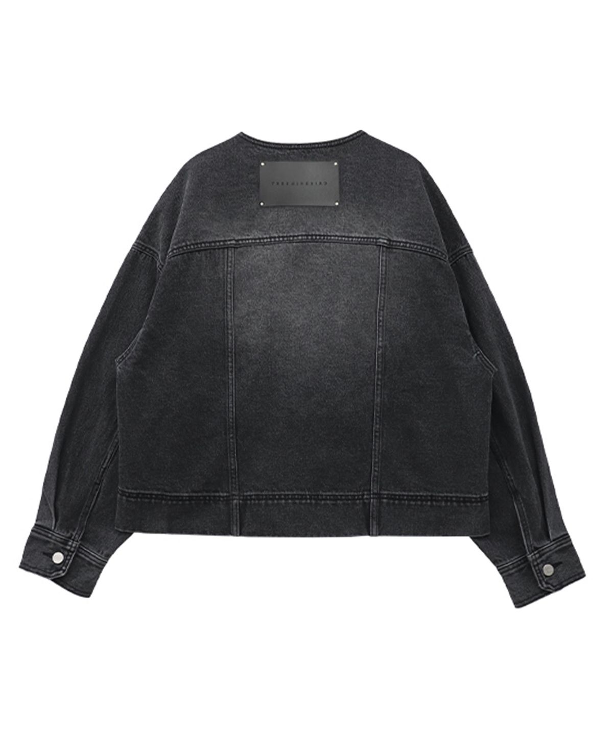 트리밍버드(TREEMINGBIRD) One Button Denim Set-up Jacket [ Black ]