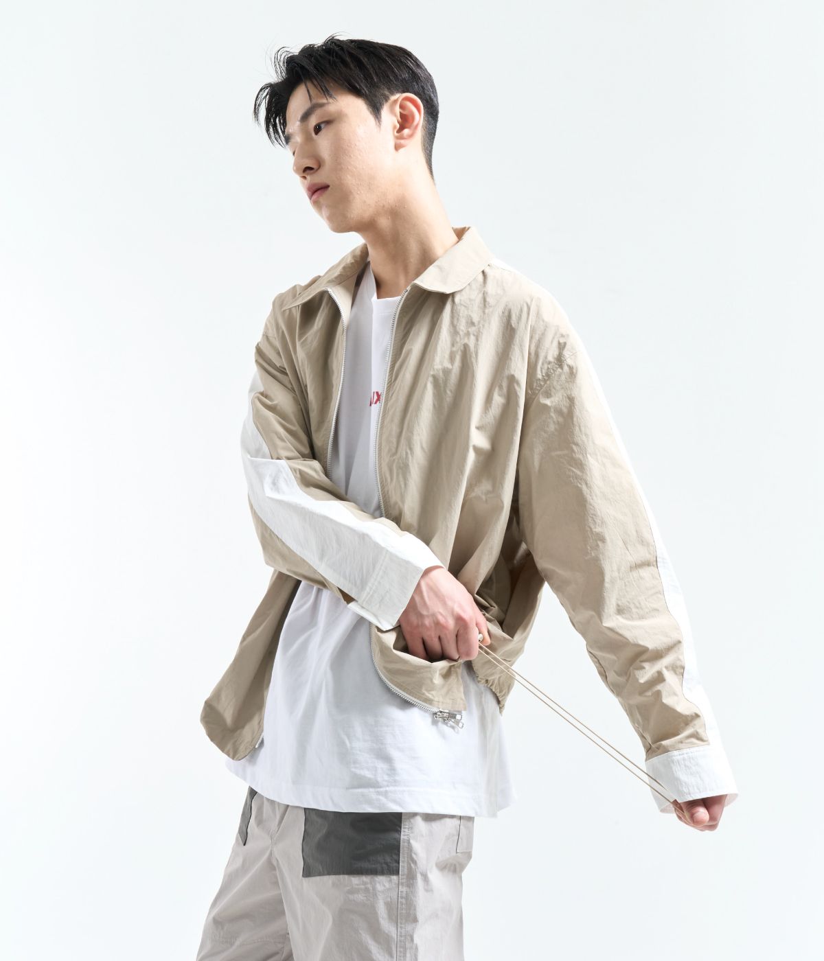 벨릭스(BELIX) parachute shirt beige