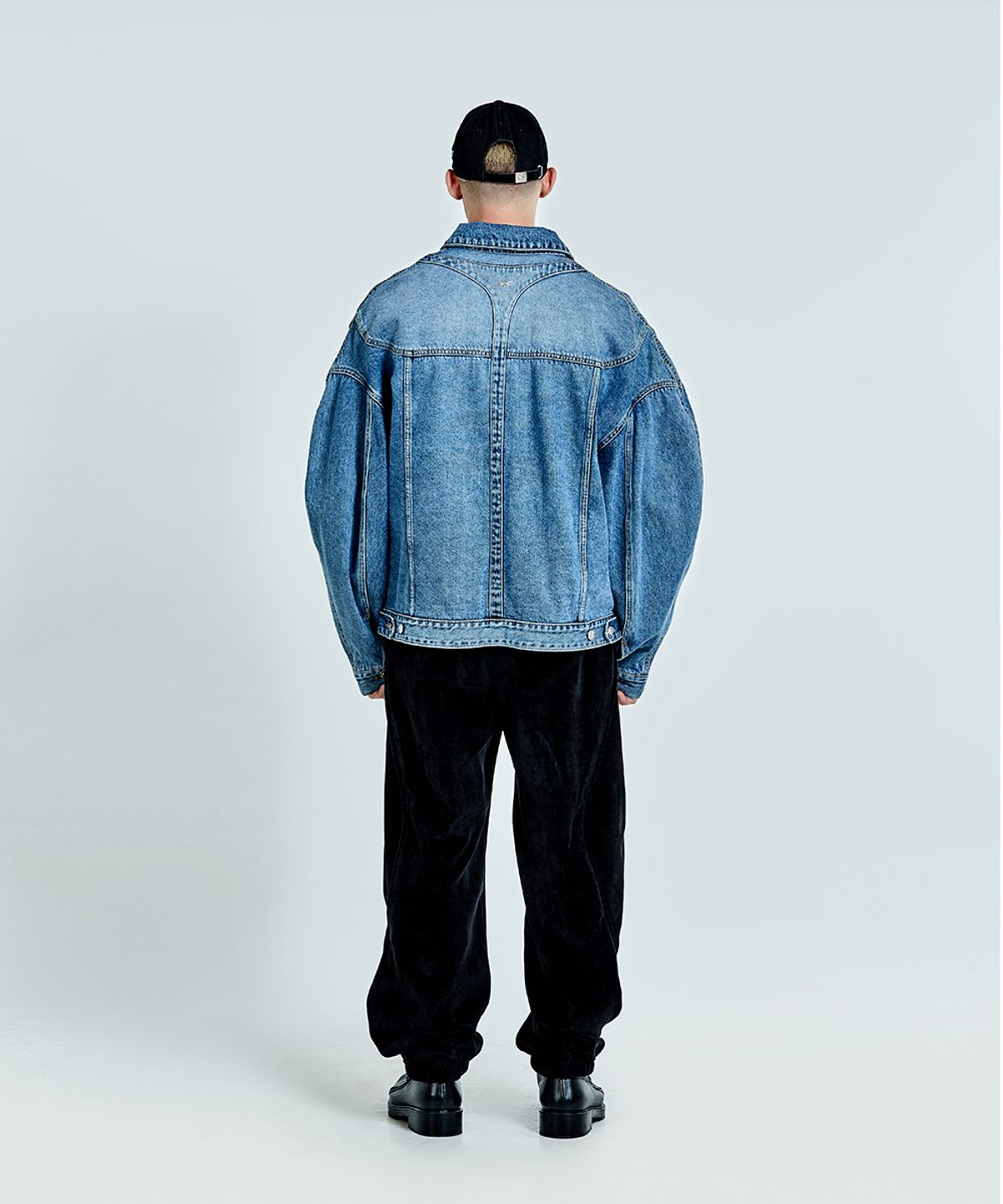 51퍼센트(51PERCENT) Thong Denim Jacket - Blue