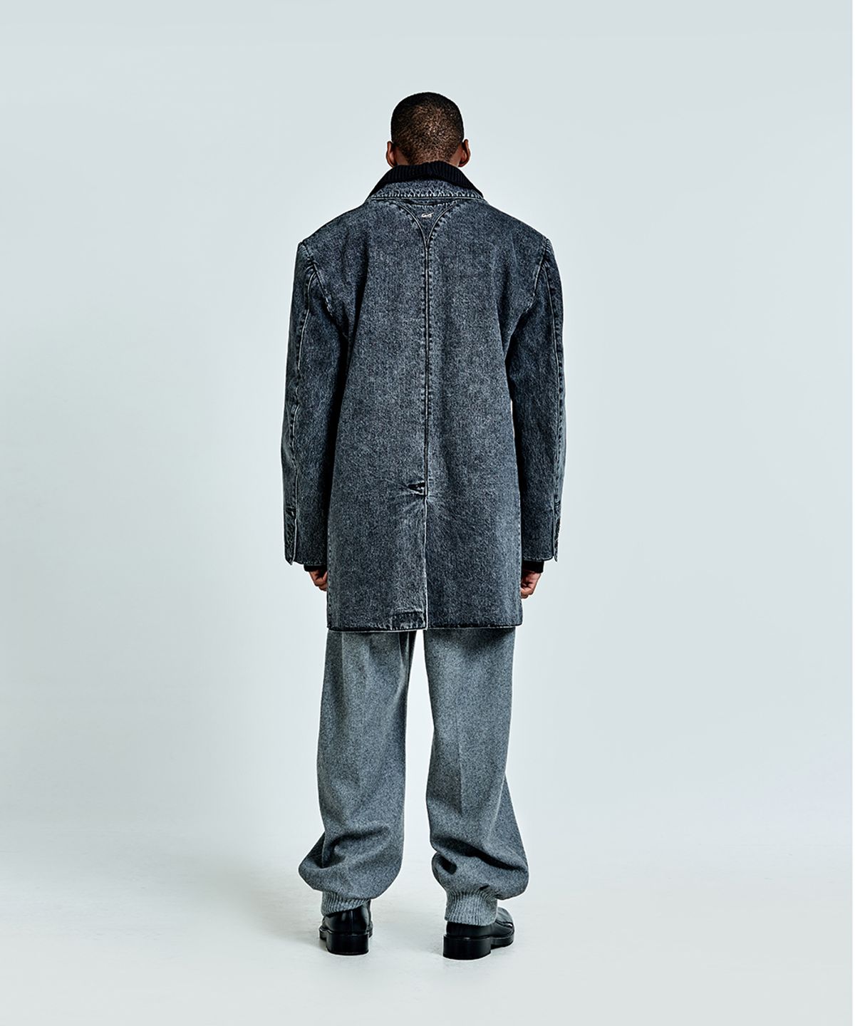 51퍼센트(51PERCENT) Denim trench - Black