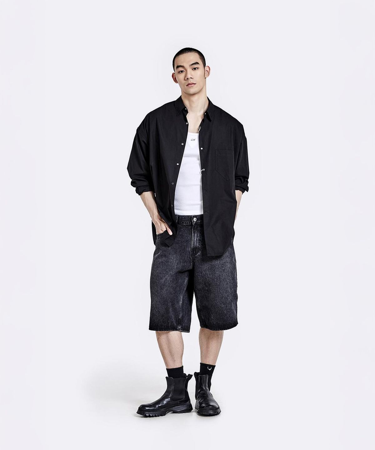 51퍼센트(51PERCENT) Ring shirt - Black