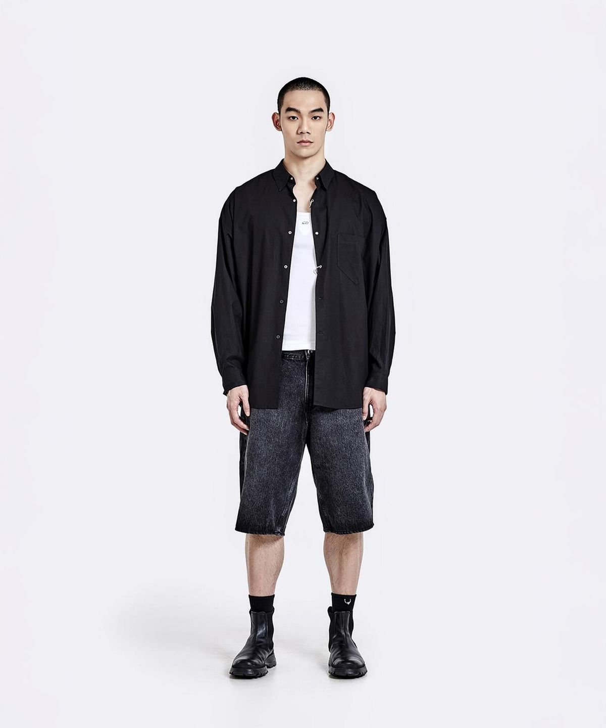 51퍼센트(51PERCENT) Ring shirt - Black