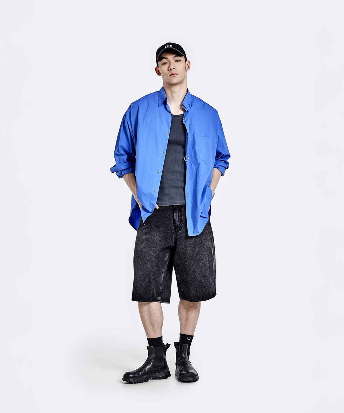 51퍼센트(51PERCENT) Ring shirt - Cornflower