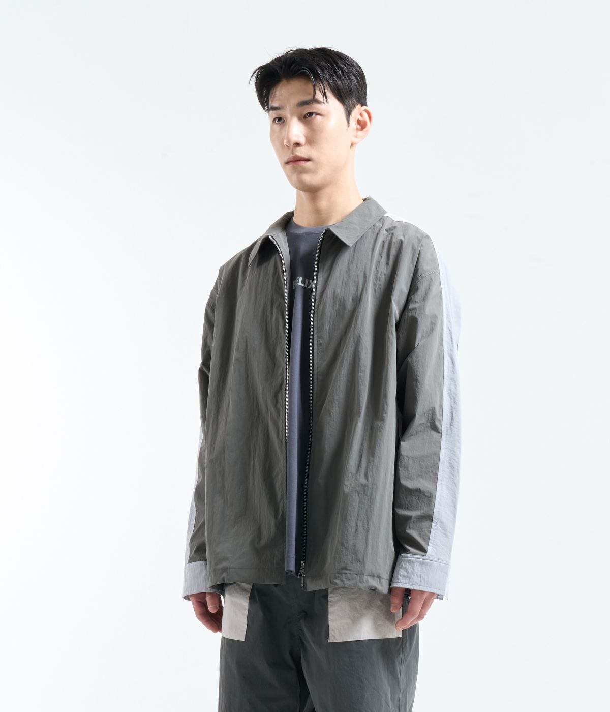 벨릭스(BELIX) parachute shirt grey