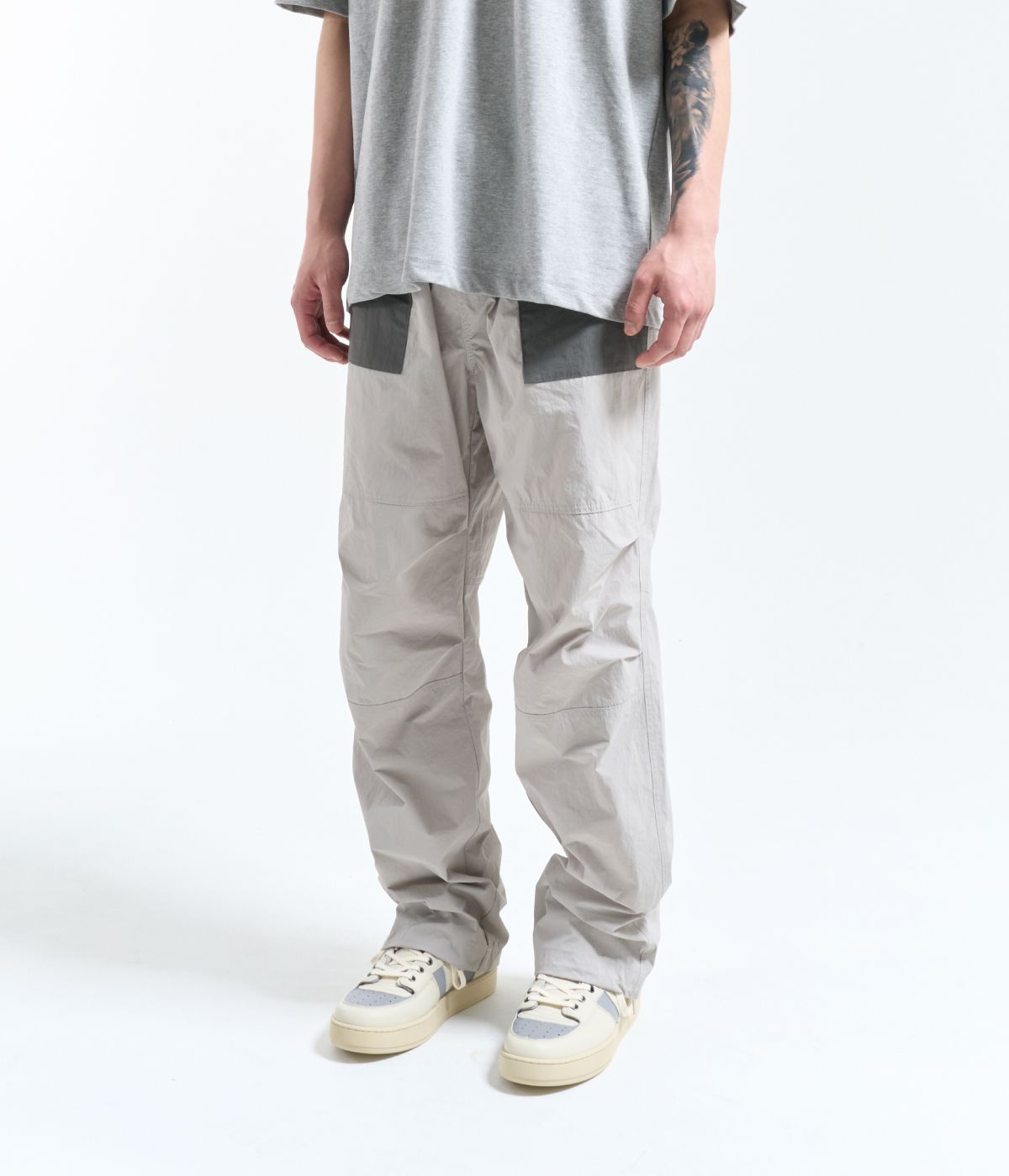 벨릭스(BELIX) parachute pants ash grey