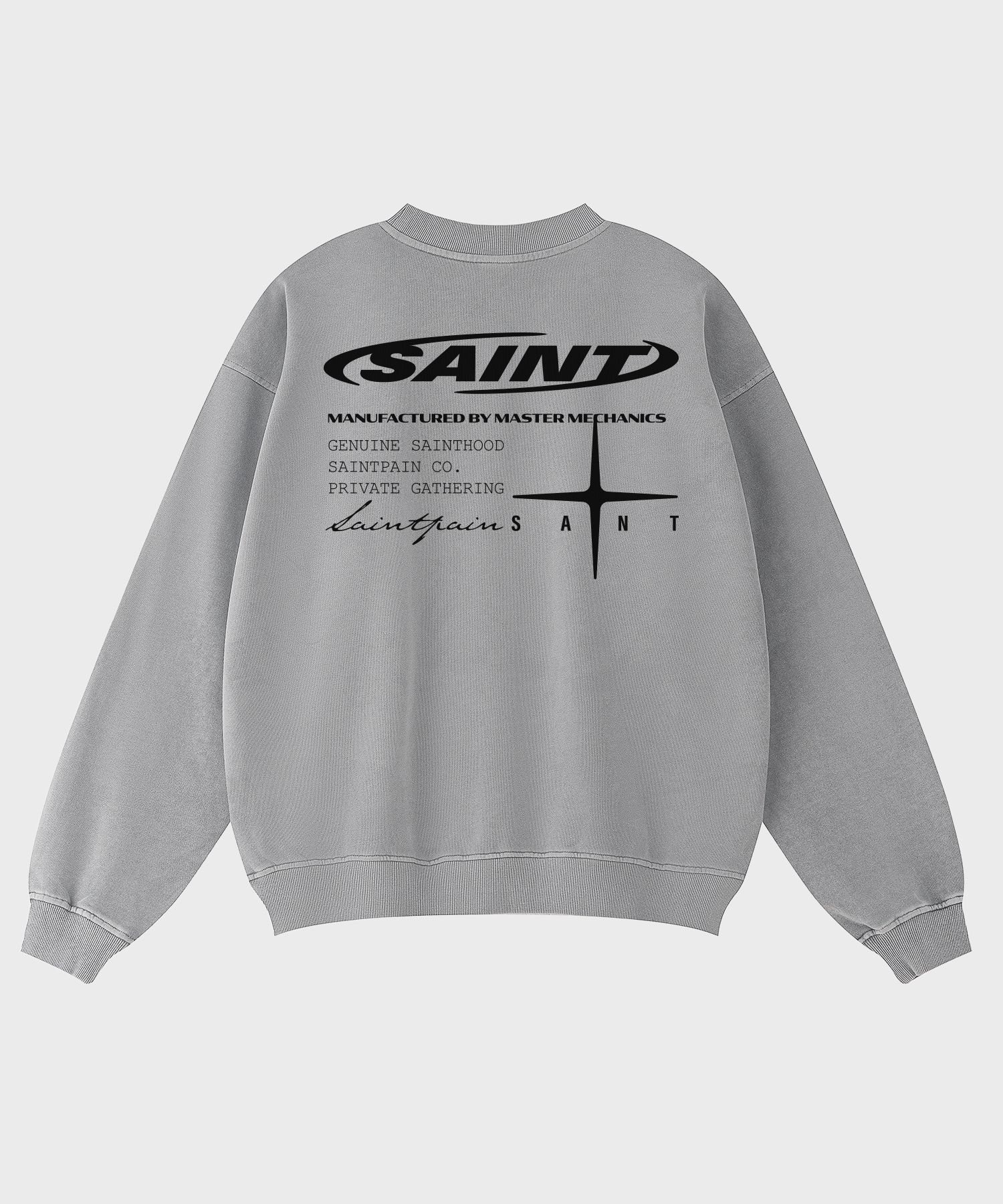 MUSINSA | SAINTPAIN SP Circle Pigment Overfit Sweatshirt Gray