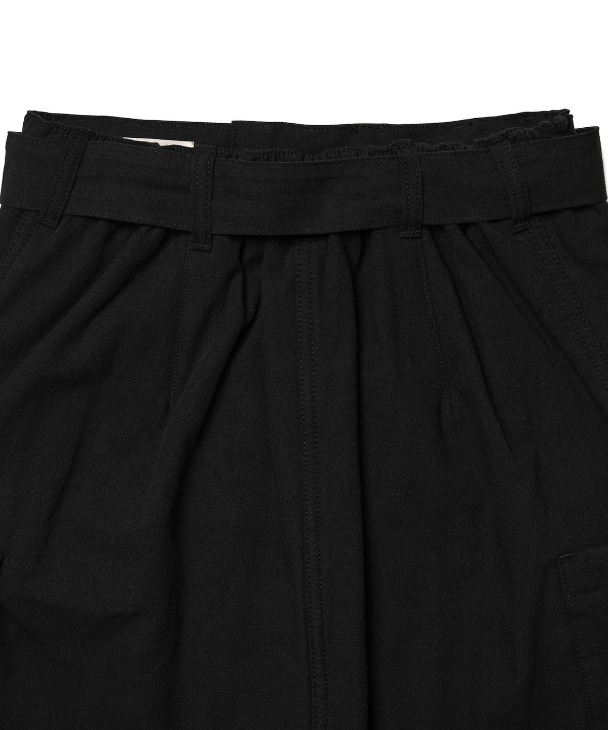 코튼벨(COTTON BELL) 패디드 카고 스커트 - Black