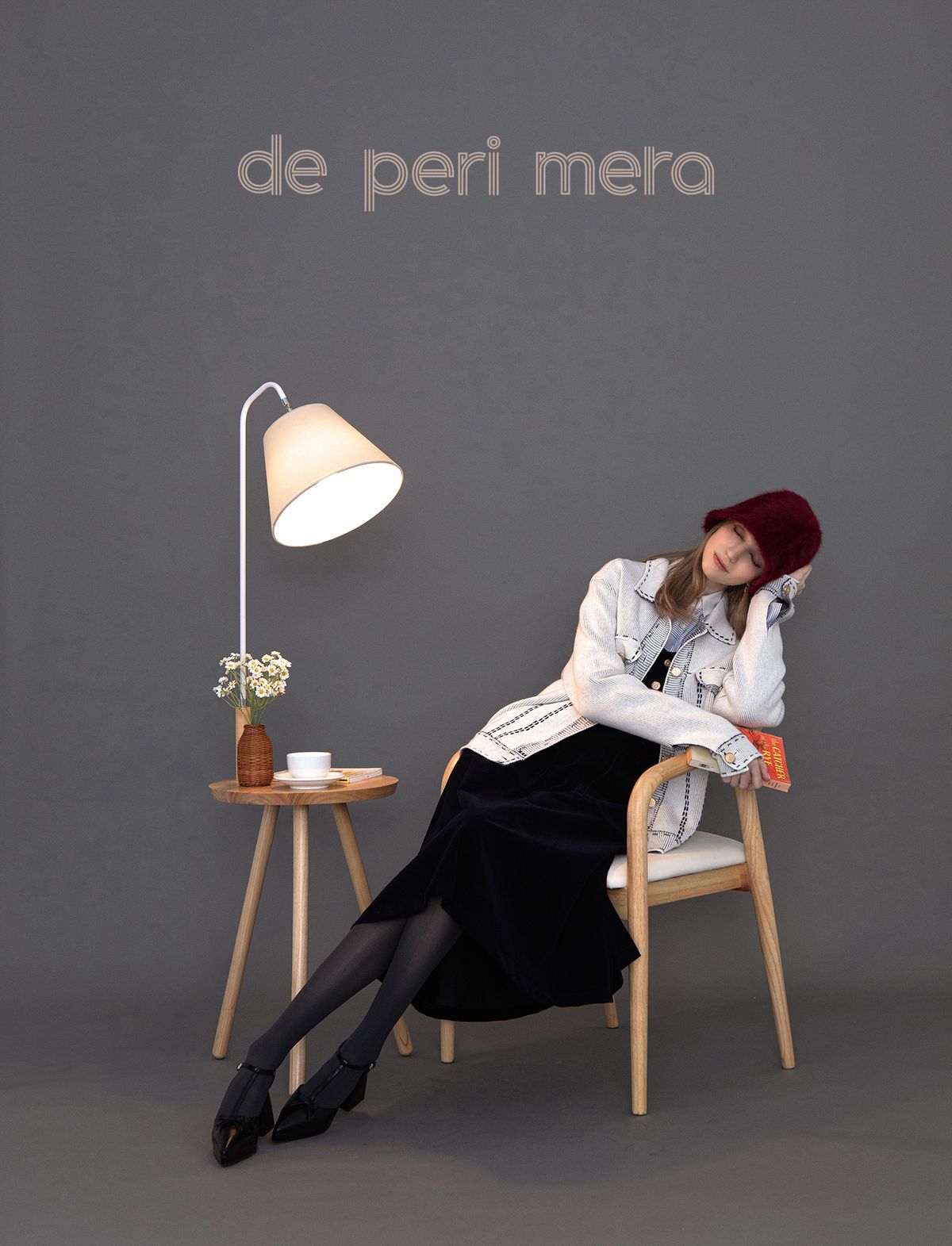 페리 메라(DE PERI MERA) 루핀 골덴 A라인 스커트