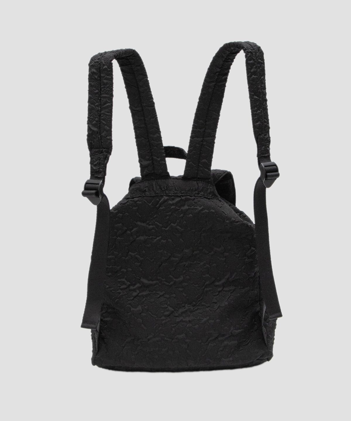 로라로라(ROLAROLA) JACQUARD SHIRRING BACKPACK BLACK