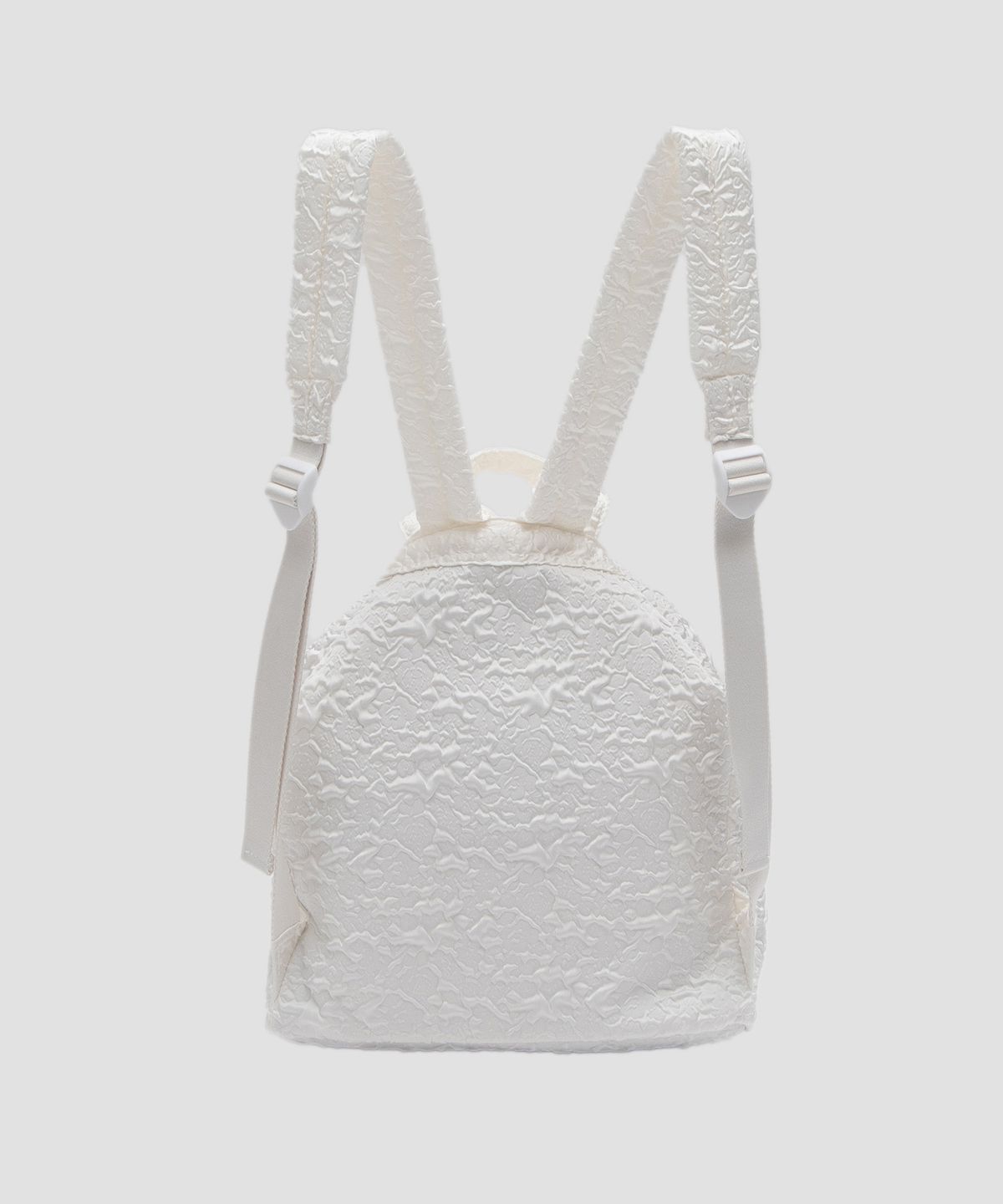 로라로라(ROLAROLA) JACQUARD SHIRRING BACKPACK IVORY