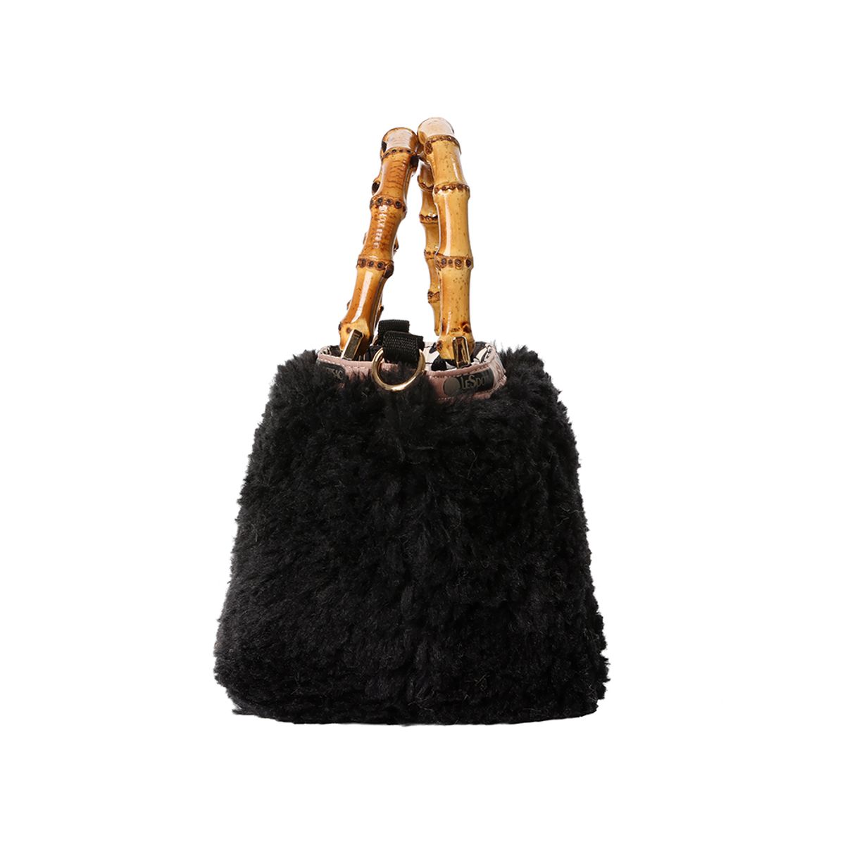 레스포색(LESPORTSAC) 섀도우 블랙 퍼 엑스트라 스몰 뱀부 토트백 [1063.HB88]