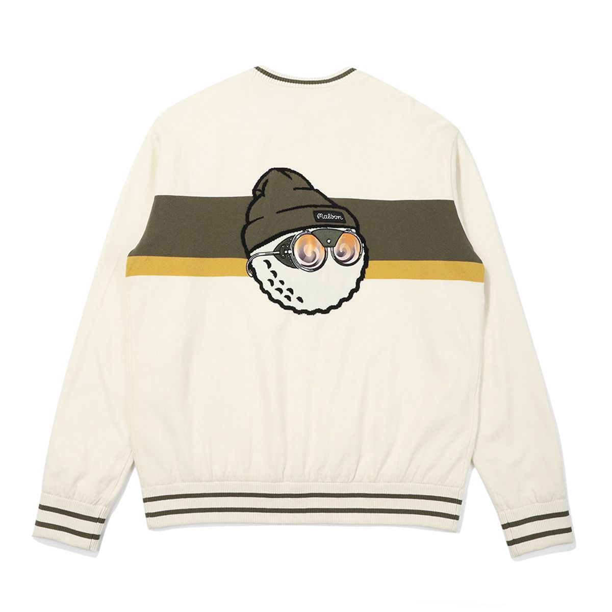 말본 골프(MALBON GOLF) 등판 버킷 포인트 안감 스웨터 IVORY (MAN)