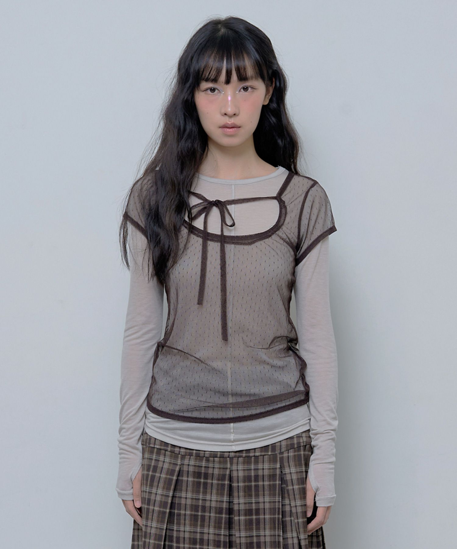 MUSINSA | FANCY CLUB [SET] 3-WAY Dot Layered Long Sleeve