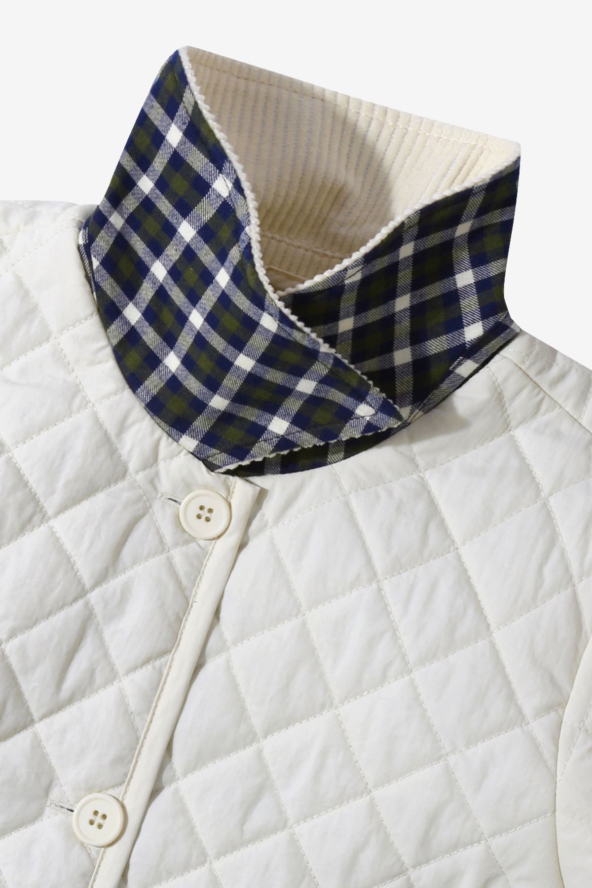 르몽생미셸(LE MONT ST MICHEL) Women Padded Classic Jacket_Ivory