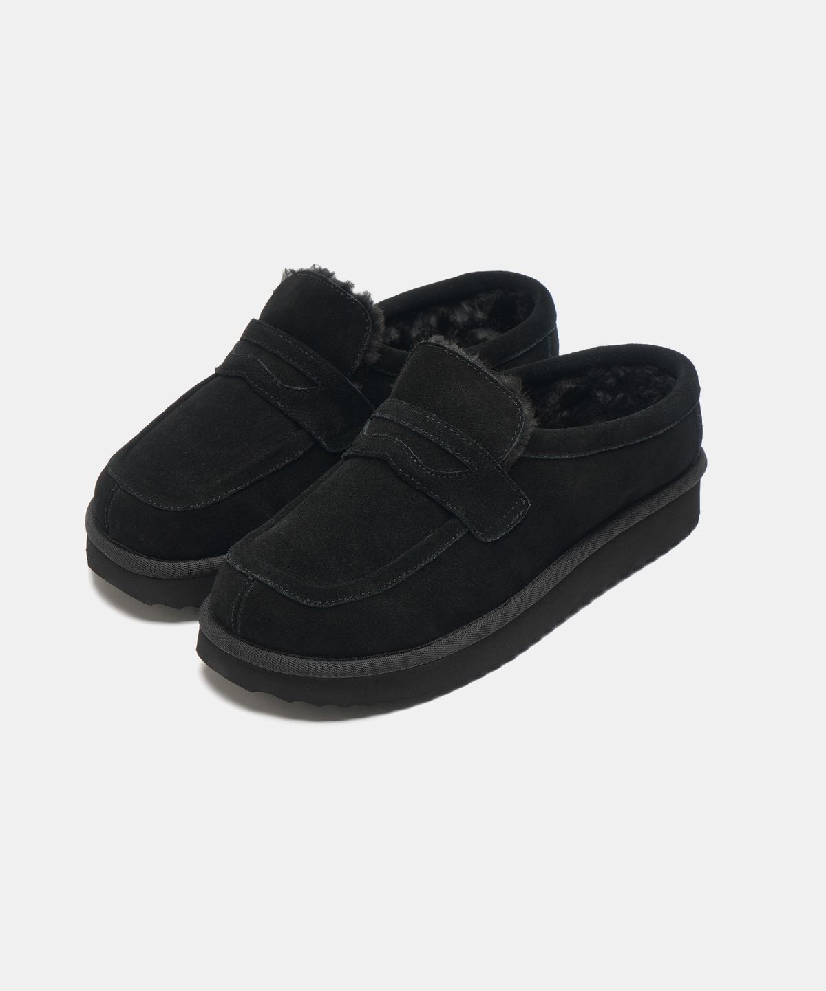 식스핏(6FT) WINTERFELL - SLIP LOAFER BLACK  어그 로퍼
