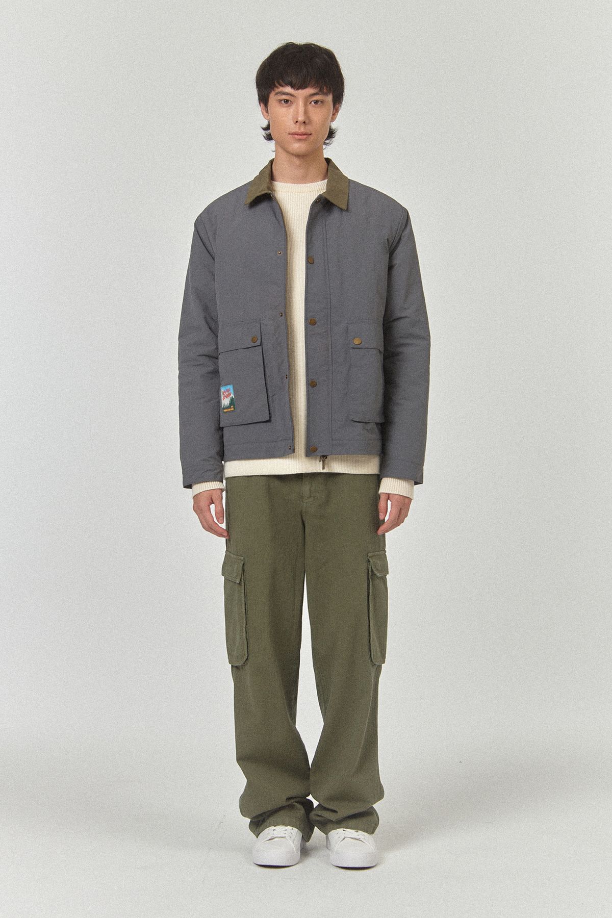 르몽생미셸(LE MONT ST MICHEL) VOME - RIPSTOP PADDED BLOUSON_Dark Grey