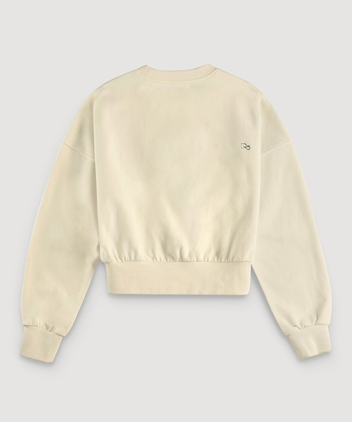 뢰브(ROVVE) Crop Cut Off Sweat Shirt (Ivory)