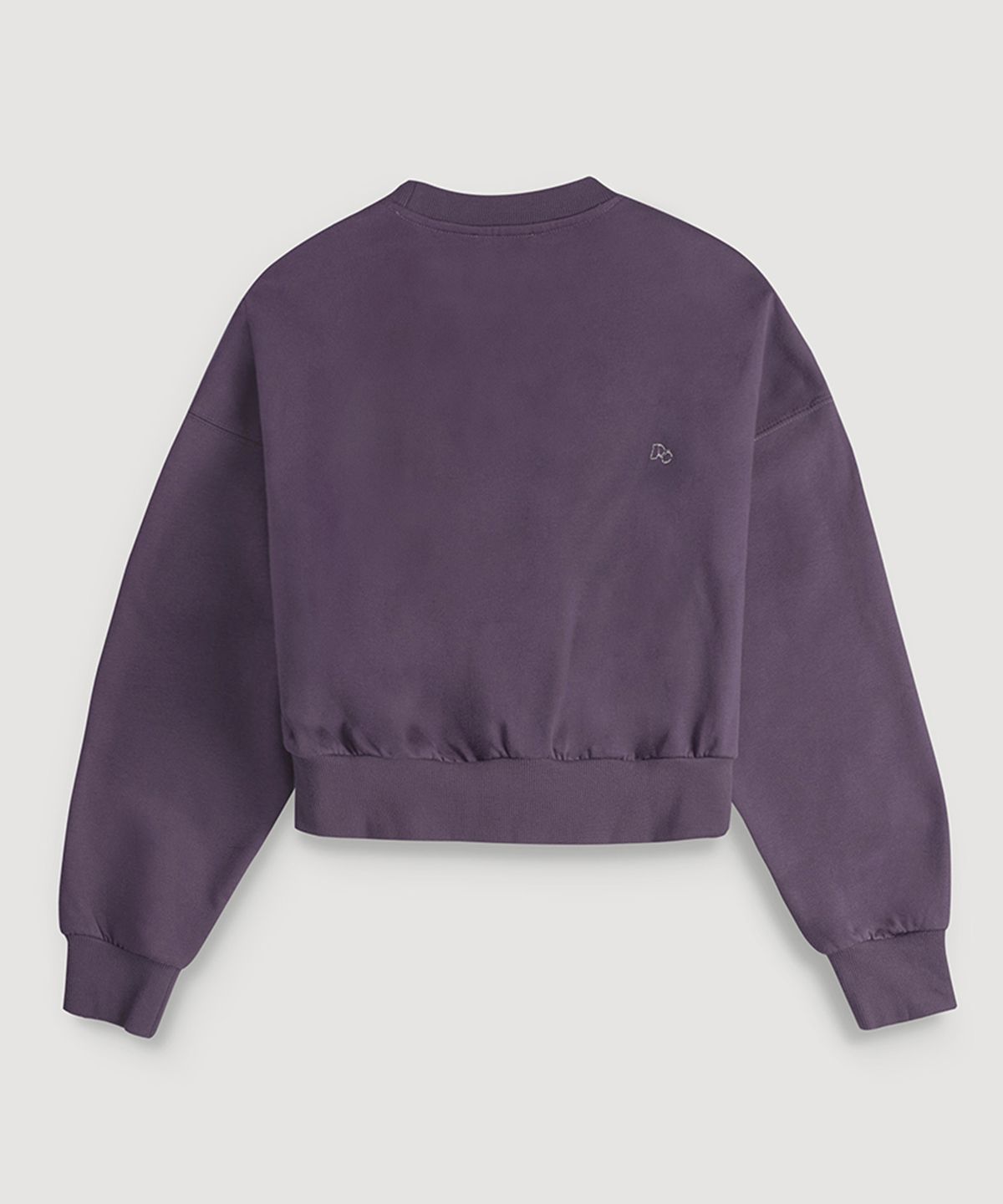 뢰브(ROVVE) Crop Cut Off Sweat Shirt (Deep Purple)
