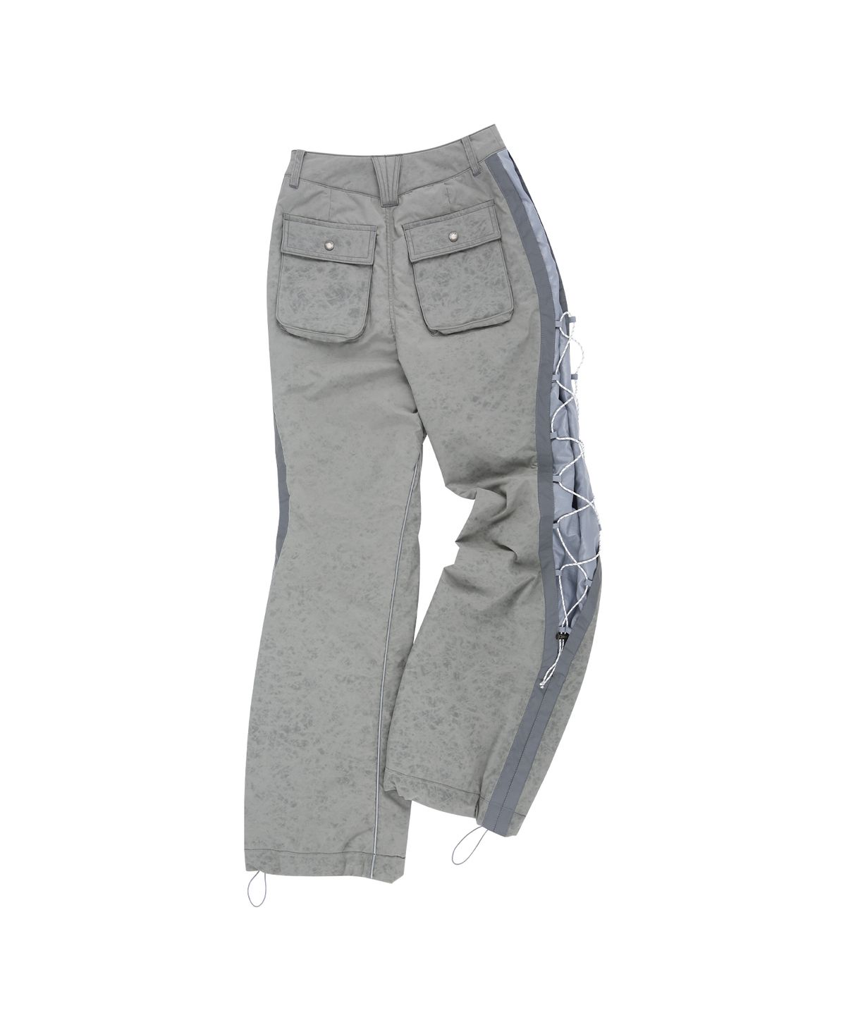 앤더슨벨(ADSB ANDERSSON BELL) 크랙 패디드 레이스업 와이드 팬츠 apa770w(GREY)