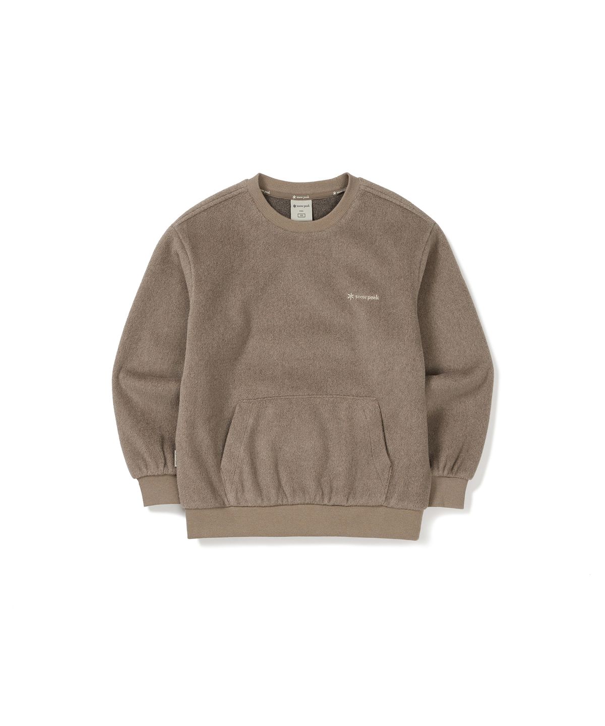 스노우피크 어패럴 키즈(SNOWPEAK APPAREL KIDS) 키즈 웜 플리스 맨투맨 (S24WKFHT81) Brown