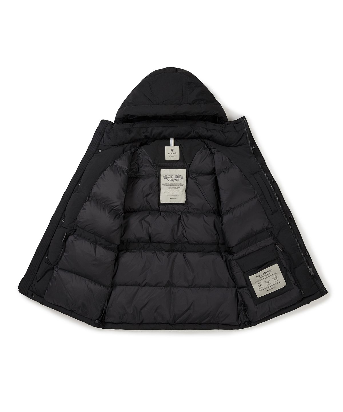 스노우피크 어패럴(SNOWPEAK APPAREL) 랜드 후드 헤비 다운 자켓 (S24WMTDJ30) Black