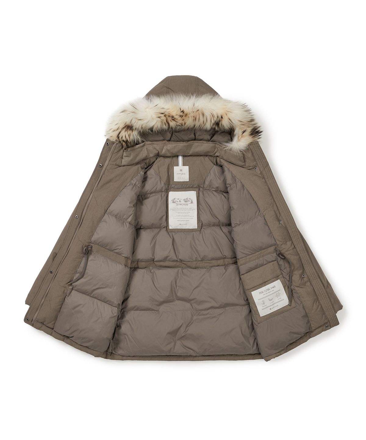 스노우피크 어패럴(SNOWPEAK APPAREL) 랜드 여성 후드 헤비 다운 자켓 (S24WWTDJ31) Cocoa