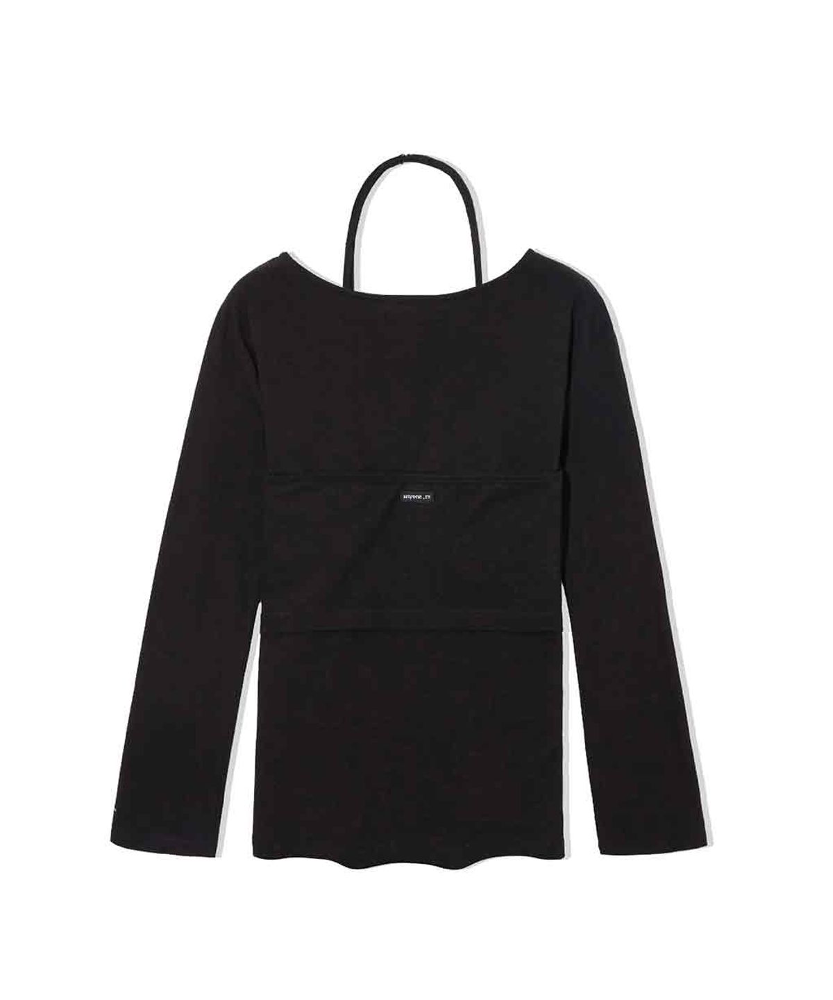 렌세(RENSE) Halter Sleeveless Set T-shirt Black