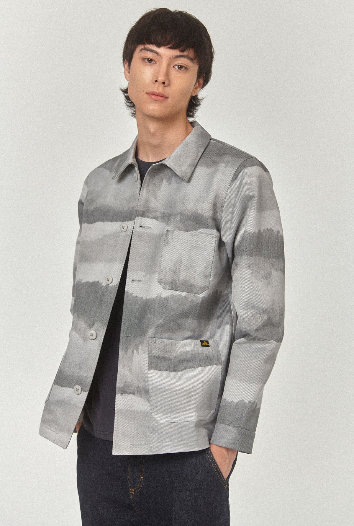르몽생미셸(LE MONT ST MICHEL) VOGO - JACQUARD JACKET_Grey