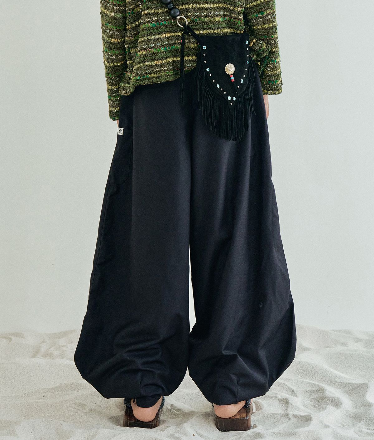 에씰미(ESEELMI) ESEELMI WIDE TOBI PANTS+DURAG SET