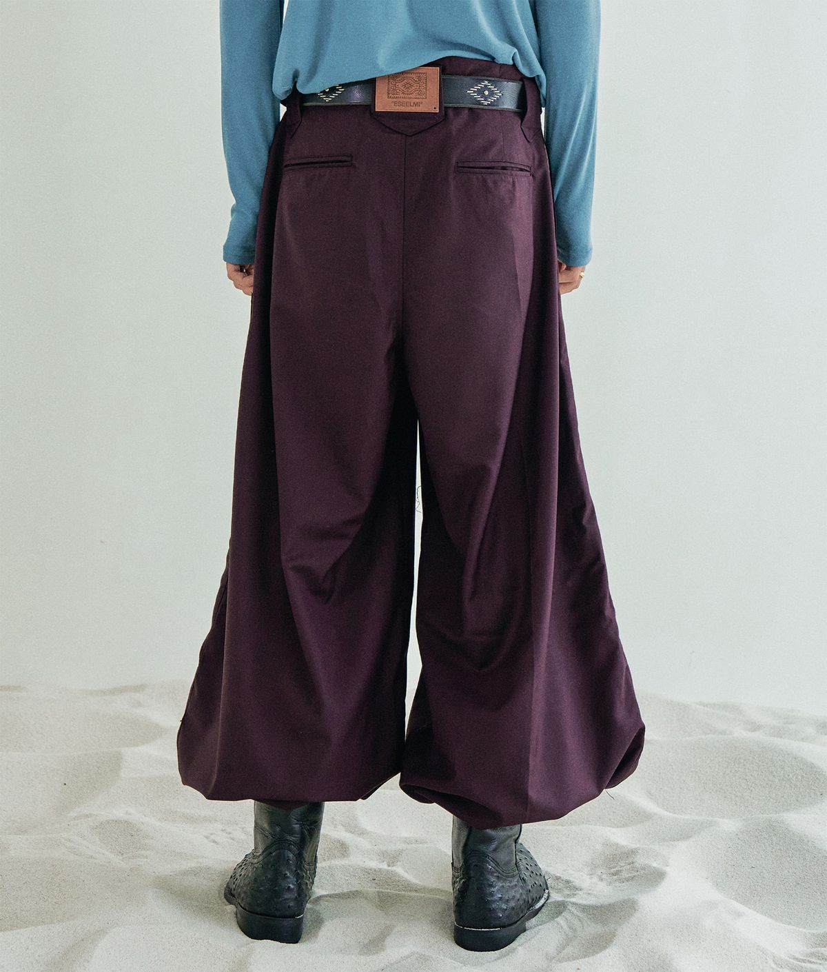 에씰미(ESEELMI) ESEELMI WIDE TOBI PANTS+DURAG SET
