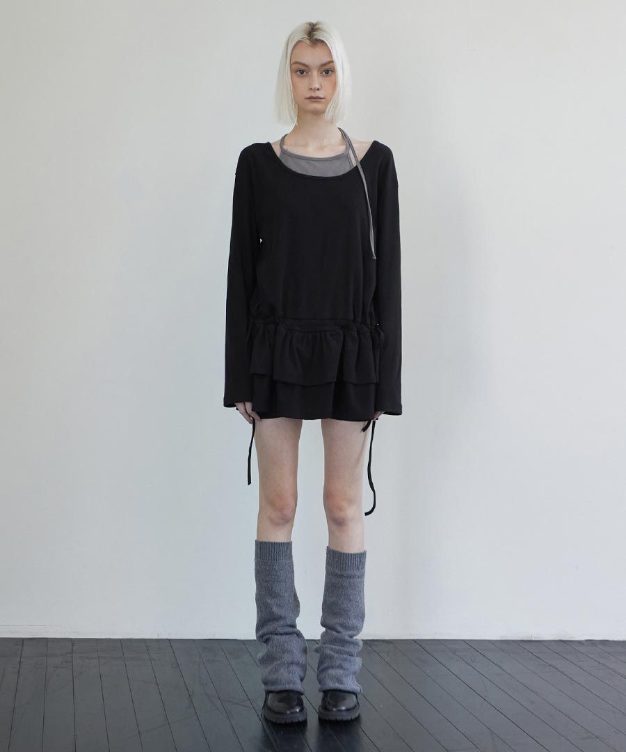 RENSE☆Frill Layered Long Sleeve MUSINSA | RENSE Frill Layered Long Sleeve Black