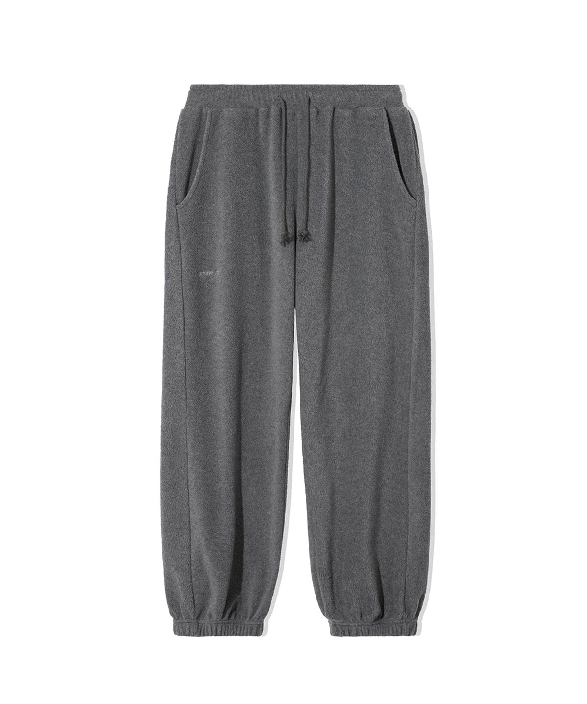 렌세(RENSE) Melange Fleece Pintuck Pants Charcoal