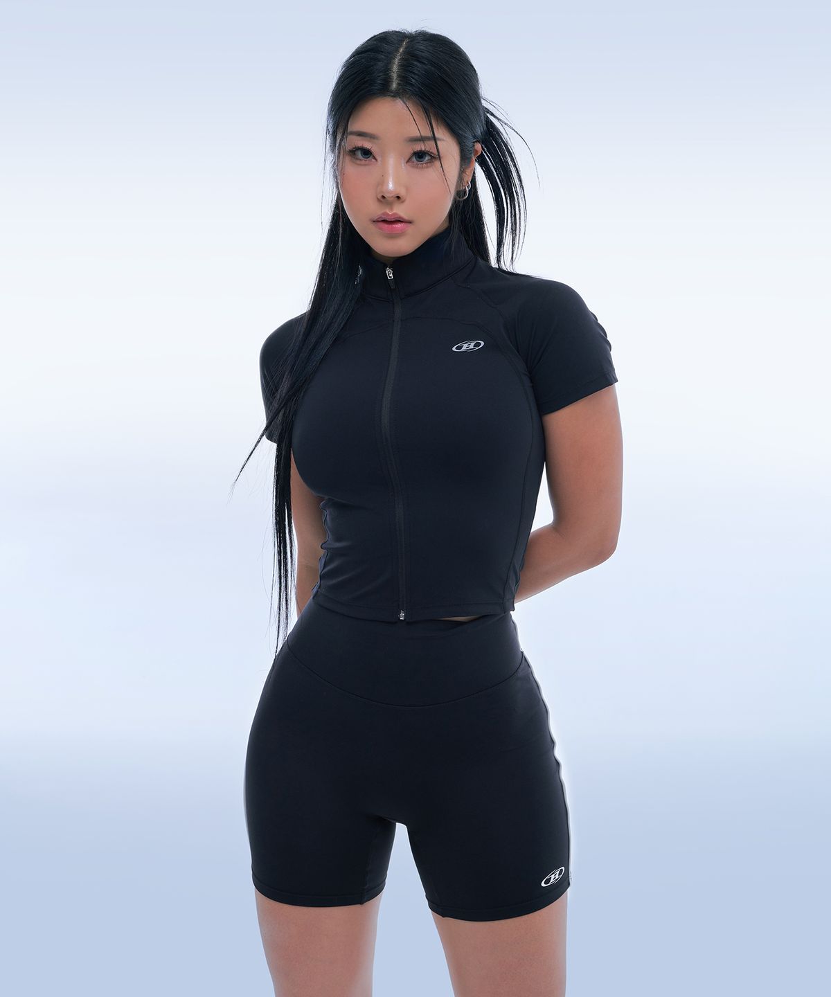 본투윈(BORN TO WIN) ACTIVE LINE FULL ZIP-UP T-SHIRTS [BLACK]