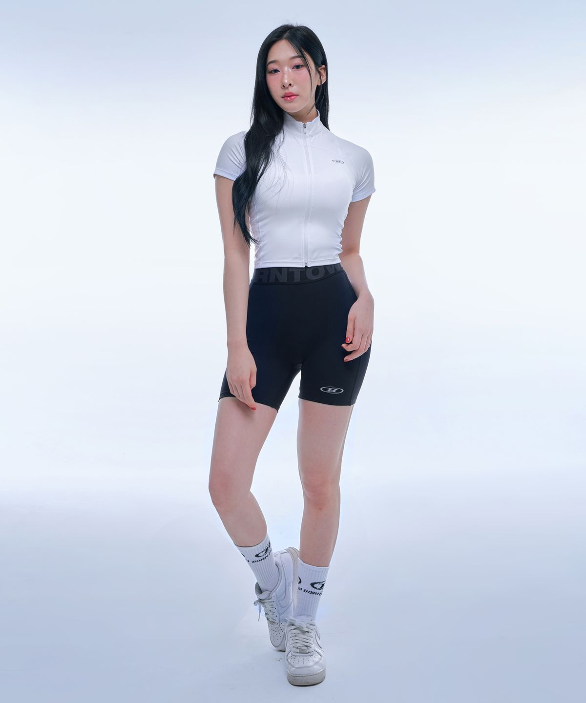 본투윈(BORN TO WIN) ACTIVE LINE FULL ZIP-UP T-SHIRTS [WHITE]